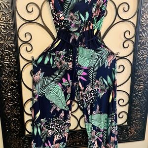 Navy Floral Ladies jumpsuit